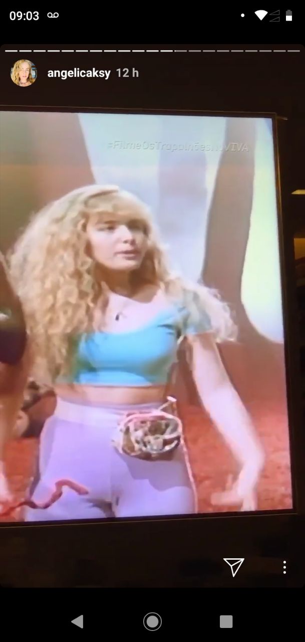 Angélica quando atuou no filme Trapalhões 