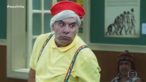 Leandro Hassum como Mazarito na Escolinha do Professor Raimundo na Globo (imagem: Reprodução)