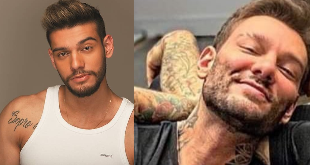 Antes e depois de Lucas Lucco (Foto: Reprodução/ Twitter) harmonização facial