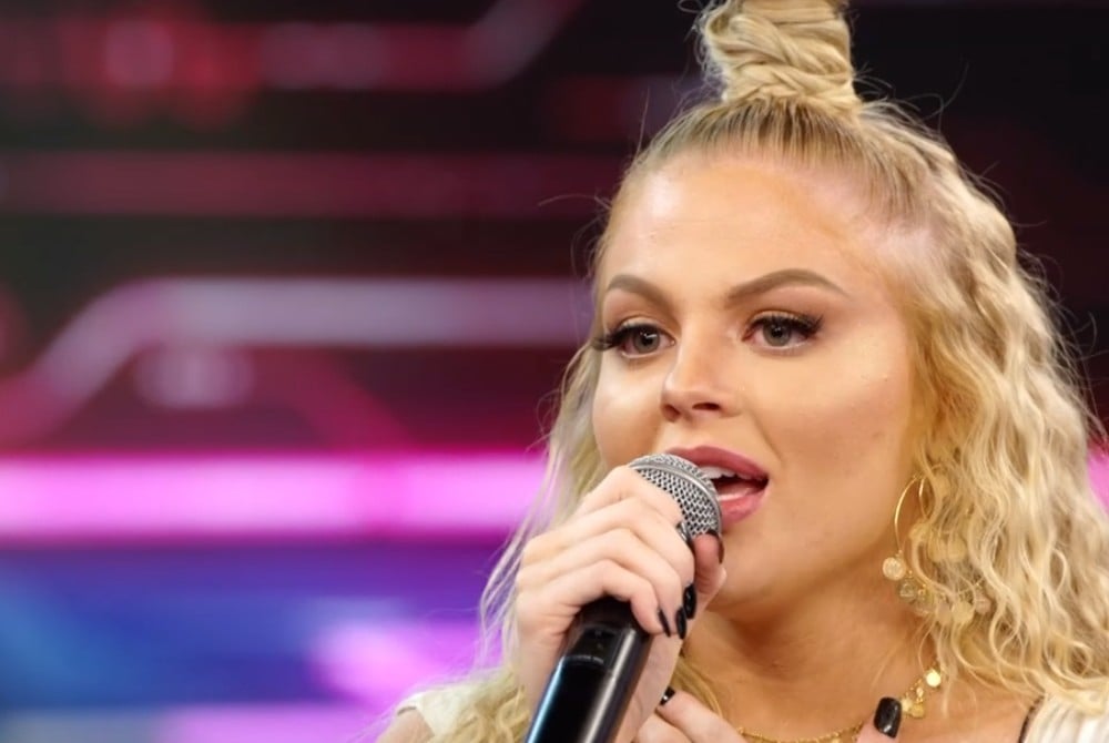Luísa Sonza cau no choro ao relembrar o pai no Faustão (Foto: Reprodução)