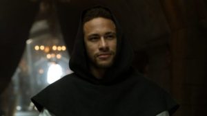 Neymar como o monge João, na série La Casa de Papel (Reprodução/Netflix)