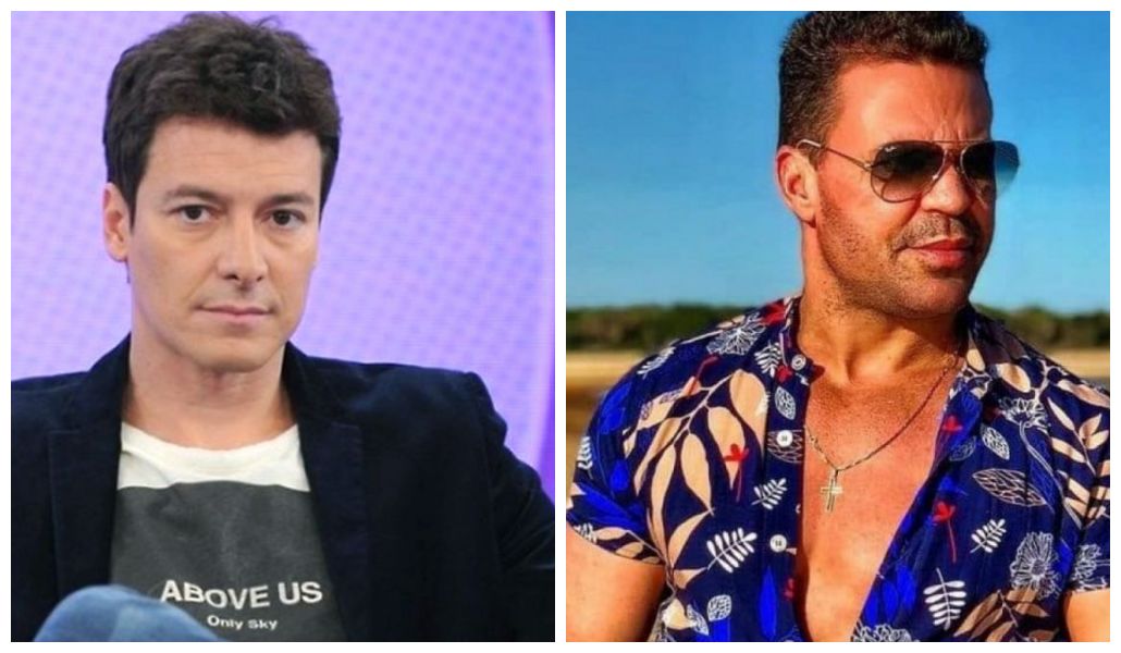 Eduardo Costa e Rodrigo Faro se encontraram para gravar reportagem emocionante (Foto: Reprodução/ Montagem TV Foco)