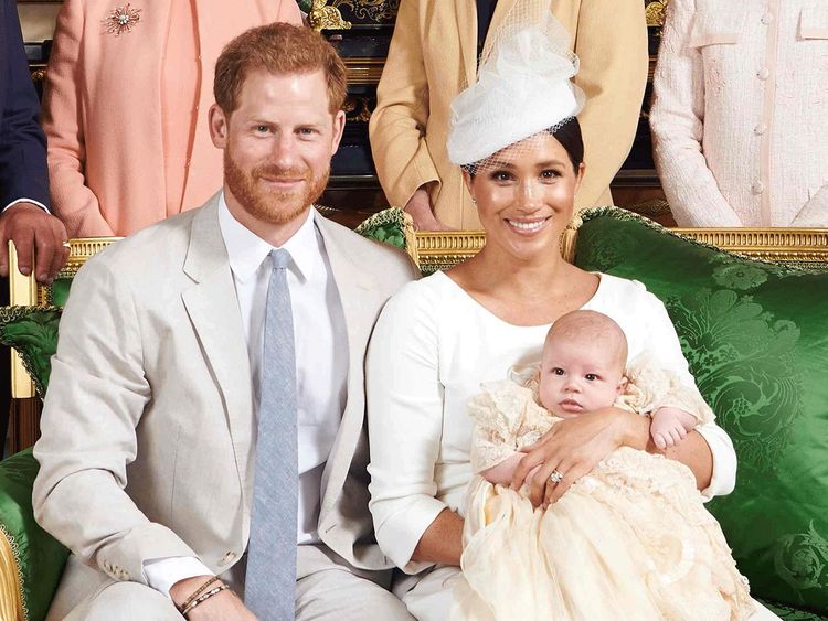 Harry, Meghan Markle e Archie (Foto:Reprodução)