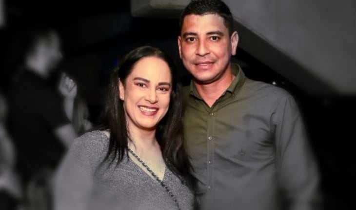 Silvia Abravanel com o seu atual namorado, o policial militar Vinícius de Oliveira (Foto: Divulgação/R7)