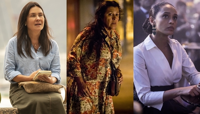 Adriana Esteves (Thelma), Regina Casé (Lurdes) e Taís Araújo (Vitória) são as protagonistas de Amor de Mãe, nova novela das nove da Globo (Foto: Globo/João Cotta)