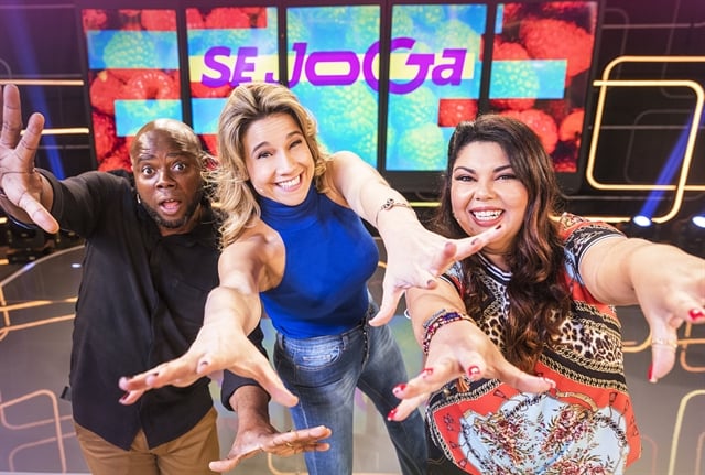 Érico Brás, Fernanda Gentil e Fabiana Karla no programa Se Joga (Foto: Globo/Victor Pollak)