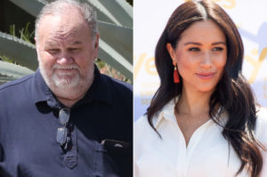 Meghan Markle e seu pai Thomas Markle, tem relação cortada e família real tenta intervir (Foto: Reprodução)