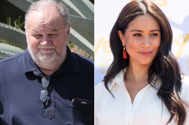 Meghan Markle e seu pai Thomas Markle, tem relação cortada e família real tenta intervir (Foto: Reprodução)