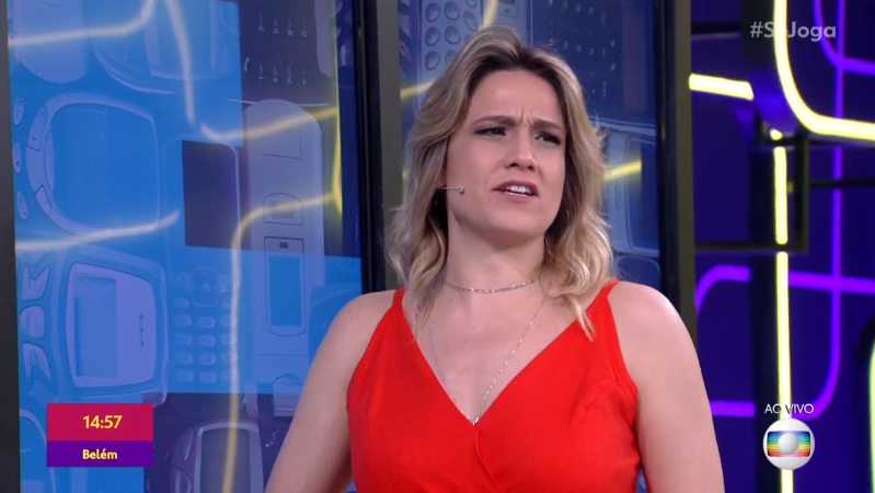 Fernanda Gentil no comando do Se Joga, que ficou atrás de Record e SBT na audiência (Foto: Reprodução/Globo)
