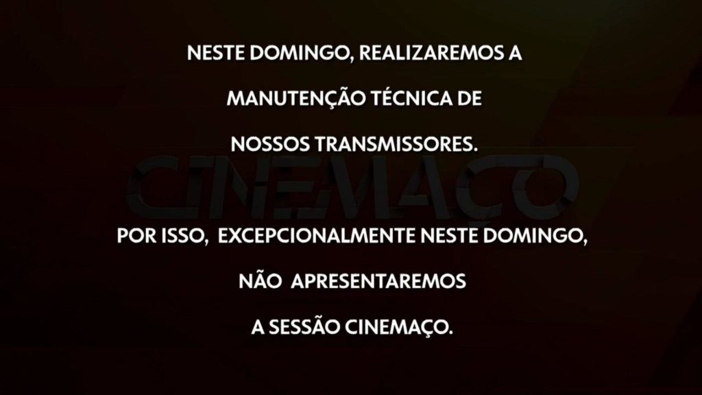 Rede Globo fica fora do ar para manutenção nos transmissores (Reprodução: TV Globo) Rede Globo fica fora do ar para manutenção nos transmissores (Reprodução: TV Globo)