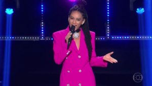 Taís Araújo na estreia da 3ª temporada do PopStar (Foto: Reprodução/Globo)