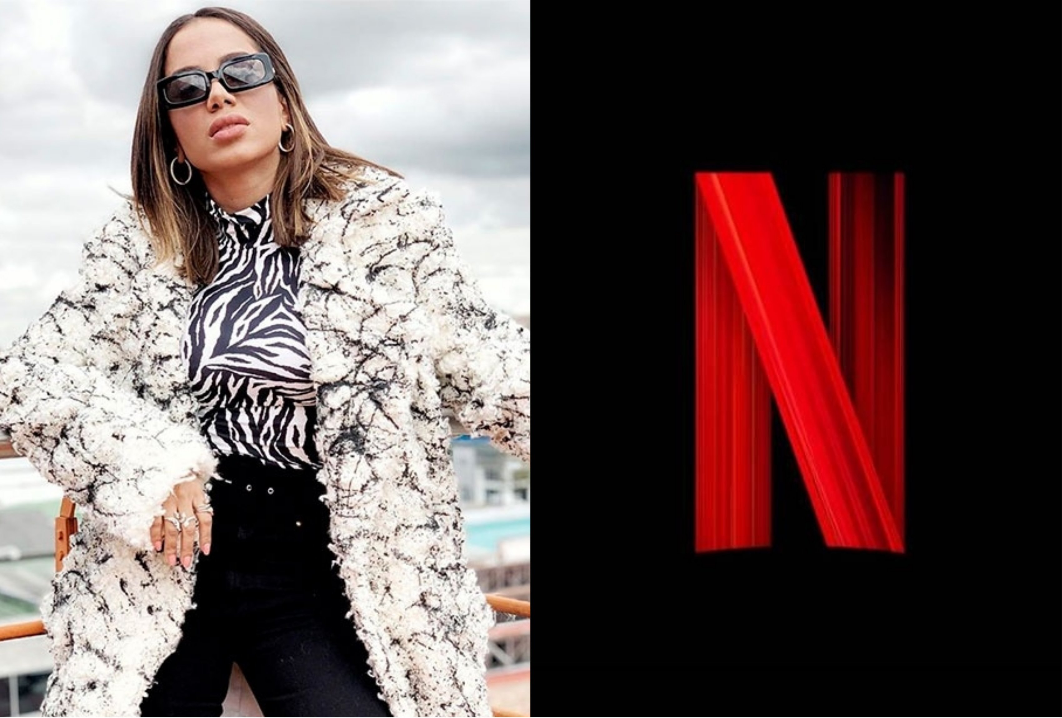Anitta pede atriz da Netflix da série Elite em casamento (Montagem: TV Foco)