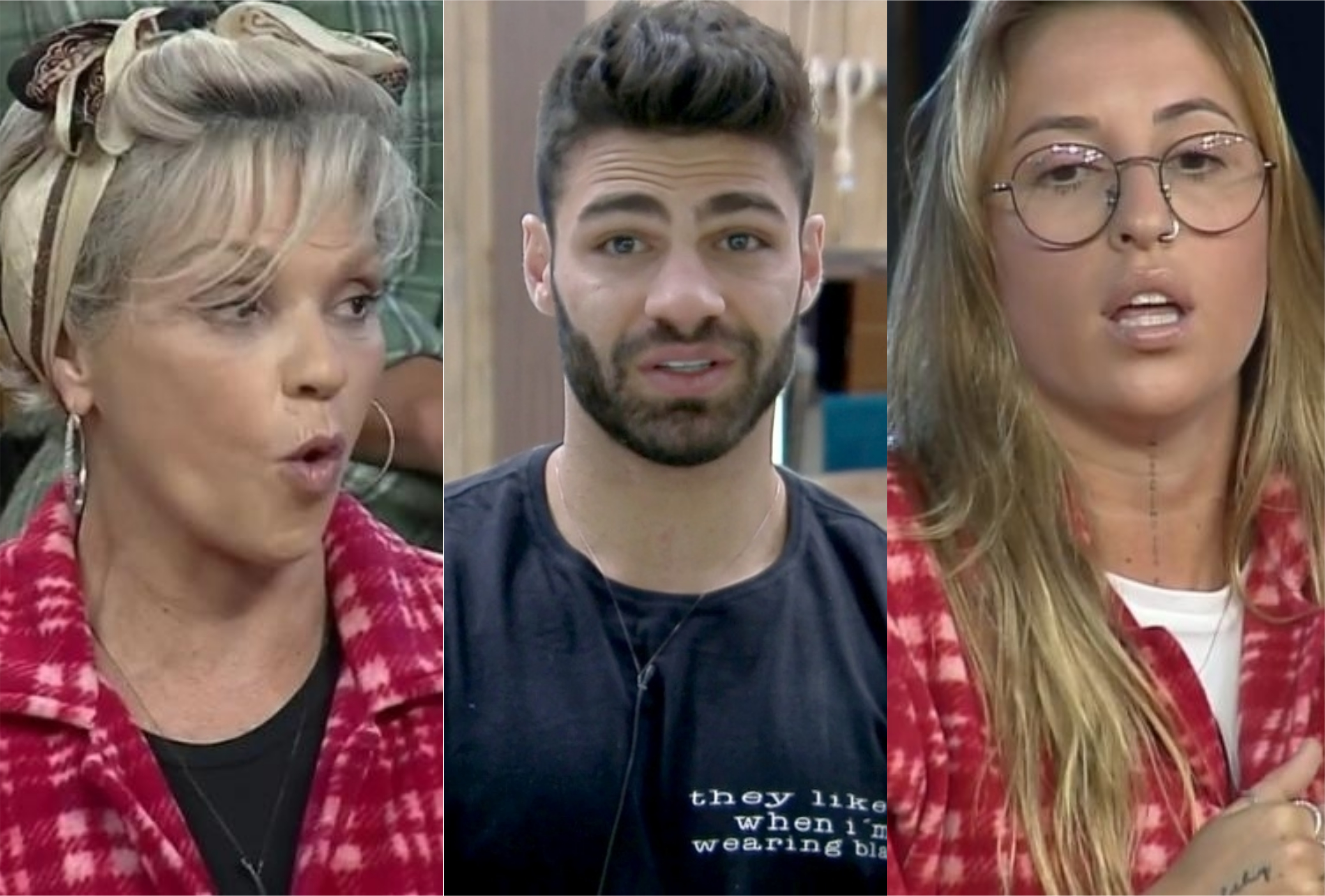 Bifão e Andréa de Nóbrega se debulham em lágrimas após receber Netto como 'Fazendeiro da Semana' (Montagem: TV Foco)