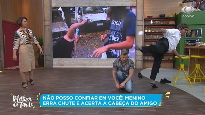 Cátia Fonseca, Aaron Tura, Miro no Melhor da Tarde (Foto: Reprodução/Band)