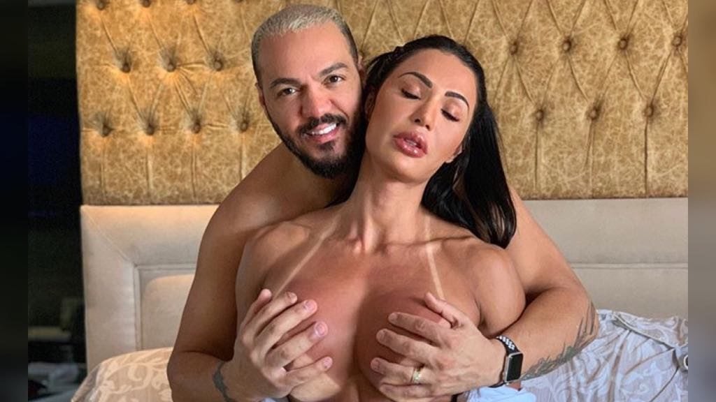Gracyanne Barbosa e Belo durante um momento íntimo (imagem: Instagram)