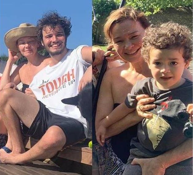 A atriz da Globo,Julia Lemmertz com o filho Miguel, fruto do relacionamento com o ator Alexandre Borges e também com seu neto Martín, filho de sua filha Luiza Imagem Instagrma)