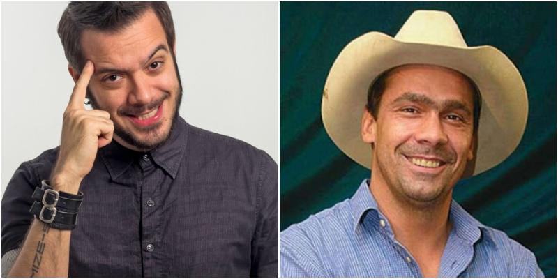 Os ex-BBBs, reality show da Globo, Max Porto e Robrigo Cowboy vão à falência (Foto: Montagem TV Foco)