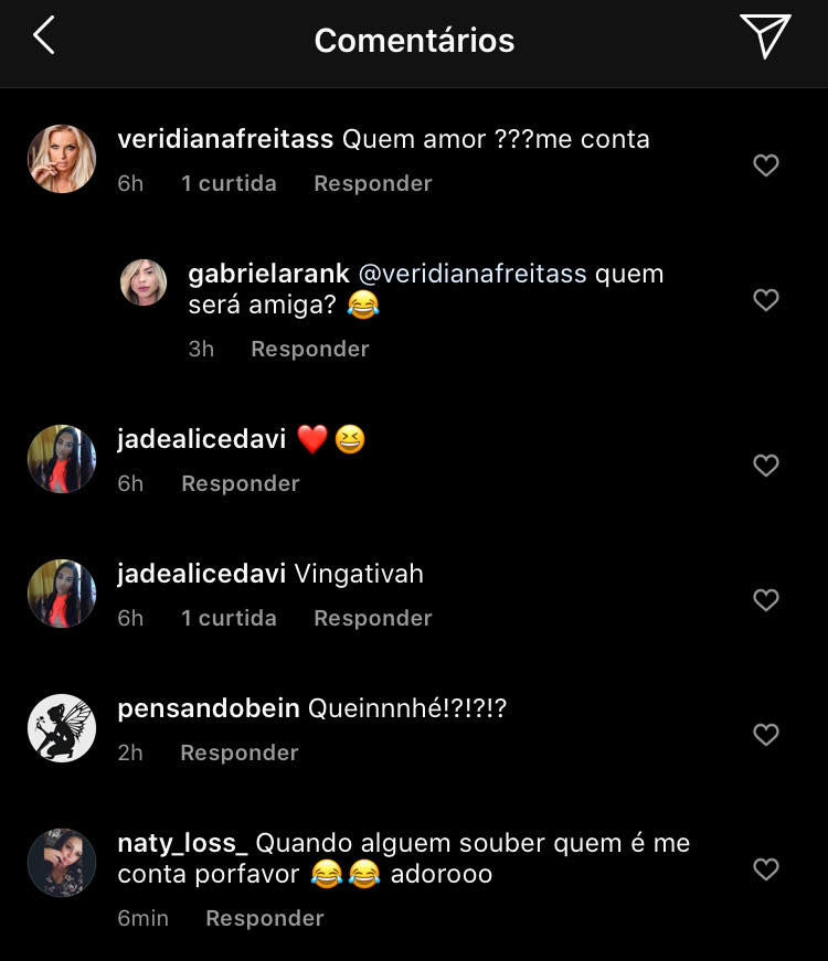 Veridiana Freitas que participou de A Fazenda quer saber quem é a ex-BBB que faz programa (Reprodução: Instagram)