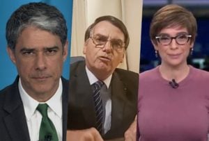 William Bonner e jornalismo da Globo se envolvem em confusão e ameaça de Jair Bolsonaro (Foto reprodução)