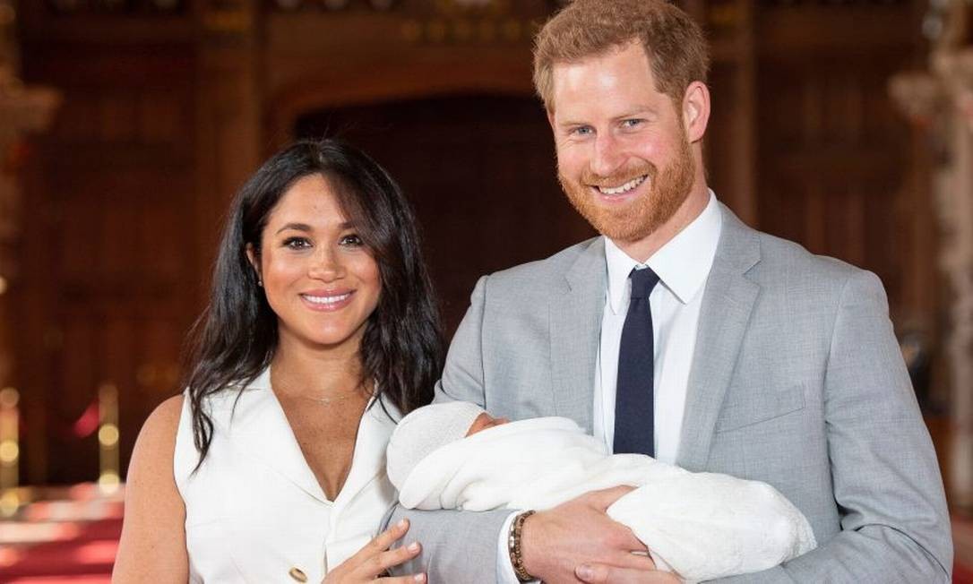 Harry, Meghan Markle e Archie (Foto: Reprodução)