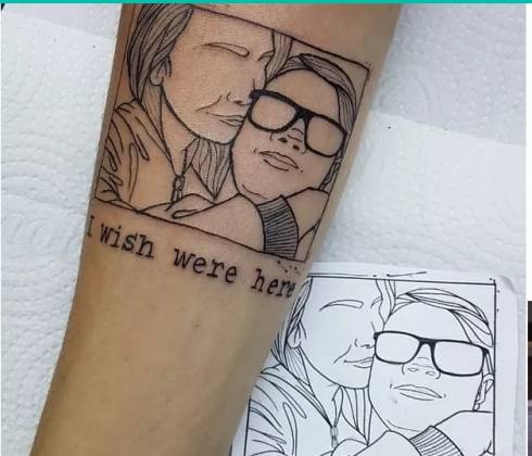 Isabela Tibcherani fez um tatuagem em homenagem a Rafael Miguel, que foi assassinado em junho deste ano (Foto: Reprodução/ Instagram)