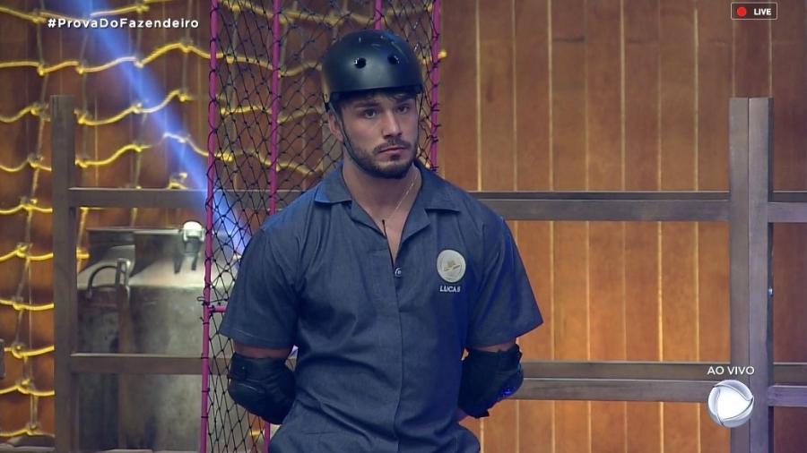 Lucas Viana participa da prova do fazendeiro de A Fazenda 2019 Imagem: Reprodução/RecordTV
