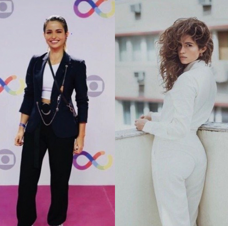Nanda Costa também vai aparecer com o cabelo maior e mudou o tom dos fios. Ela será Érica (Foto: Montagem/Reprodução)