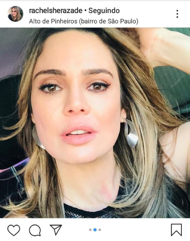 Rachel Sheherazade fez poses sexy's em fotos ousadas (Foto: Reprodução/ Instagram)