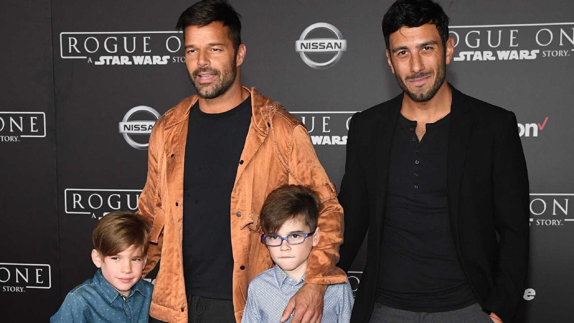 Ricky Martin, Jwan Yosef e filhos (Foto: Reprodução)