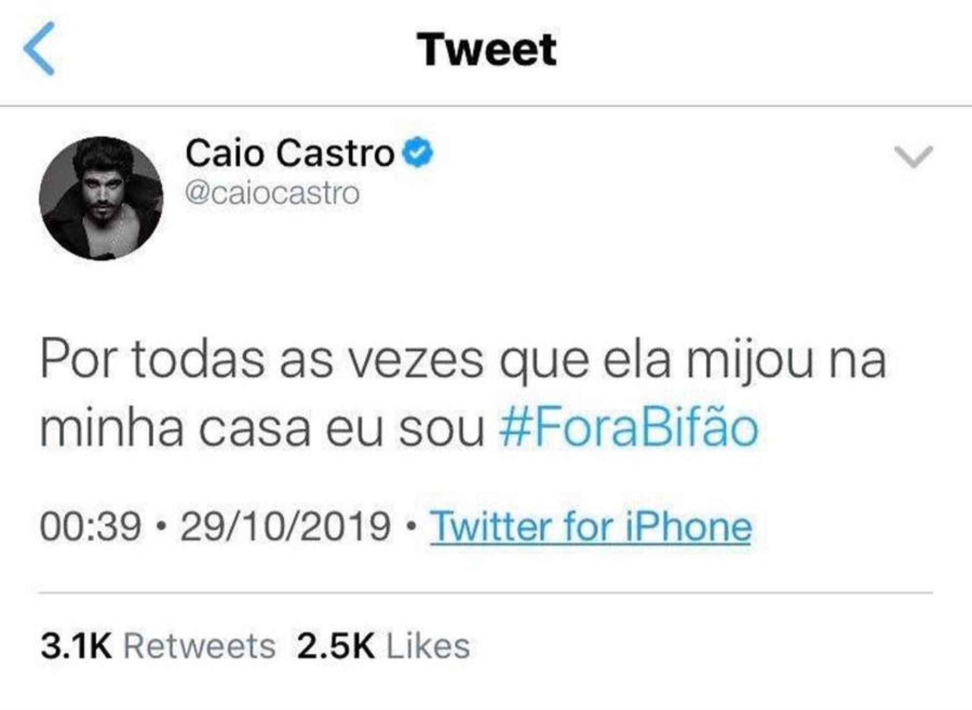 Caio Castro negou endossamento à eliminação de Bifão em A Fazenda 11 (Reprodução) Caio Castro negou endossamento à eliminação de Bifão em A Fazenda 11 (Reprodução)