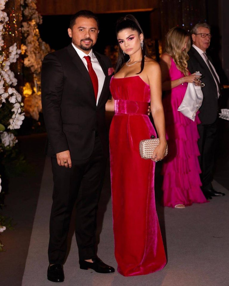 Xand Avião e sua mulher Isabele Temoteo no casamento em Uberlândia (Imagem: Instagram)