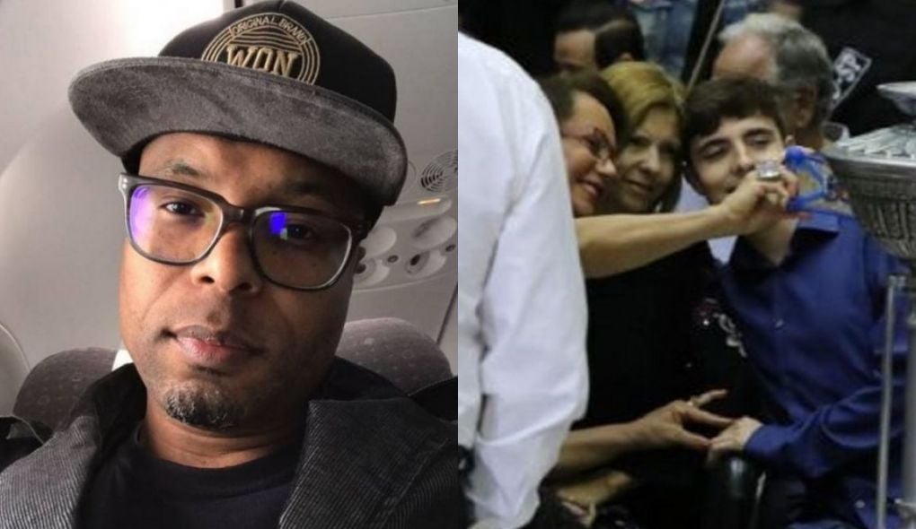 Buchecha ficou indignado com atitude de fãs de Gugu no enterro do apresentador (Foto: Montagem/TV Foco)