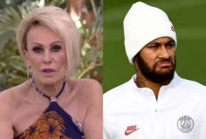 A famosa apresentadora do Mais Você da Globo, Ana Maria Braga envolveu o jogador da seleção brasileira, Neymar em polêmica (Foto: Montagem TV Foco)