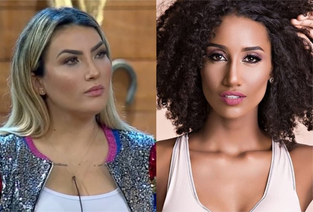 Thayse Teixeira fala mal de Sabrina de Paiva em A Fazenda 11 (Montagem: TV Foco)