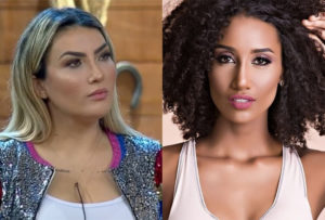 Thayse Teixeira fala mal de Sabrina de Paiva em A Fazenda 11 (Montagem: TV Foco)