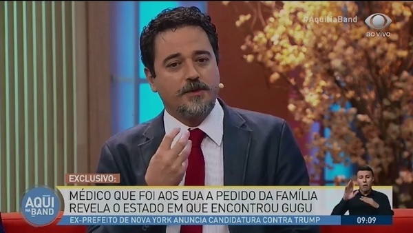 Guilherme Lepski deu detalhes sobre reação da mãe de Gugu diante da morte do filho (Foto: Reprodução/Band)