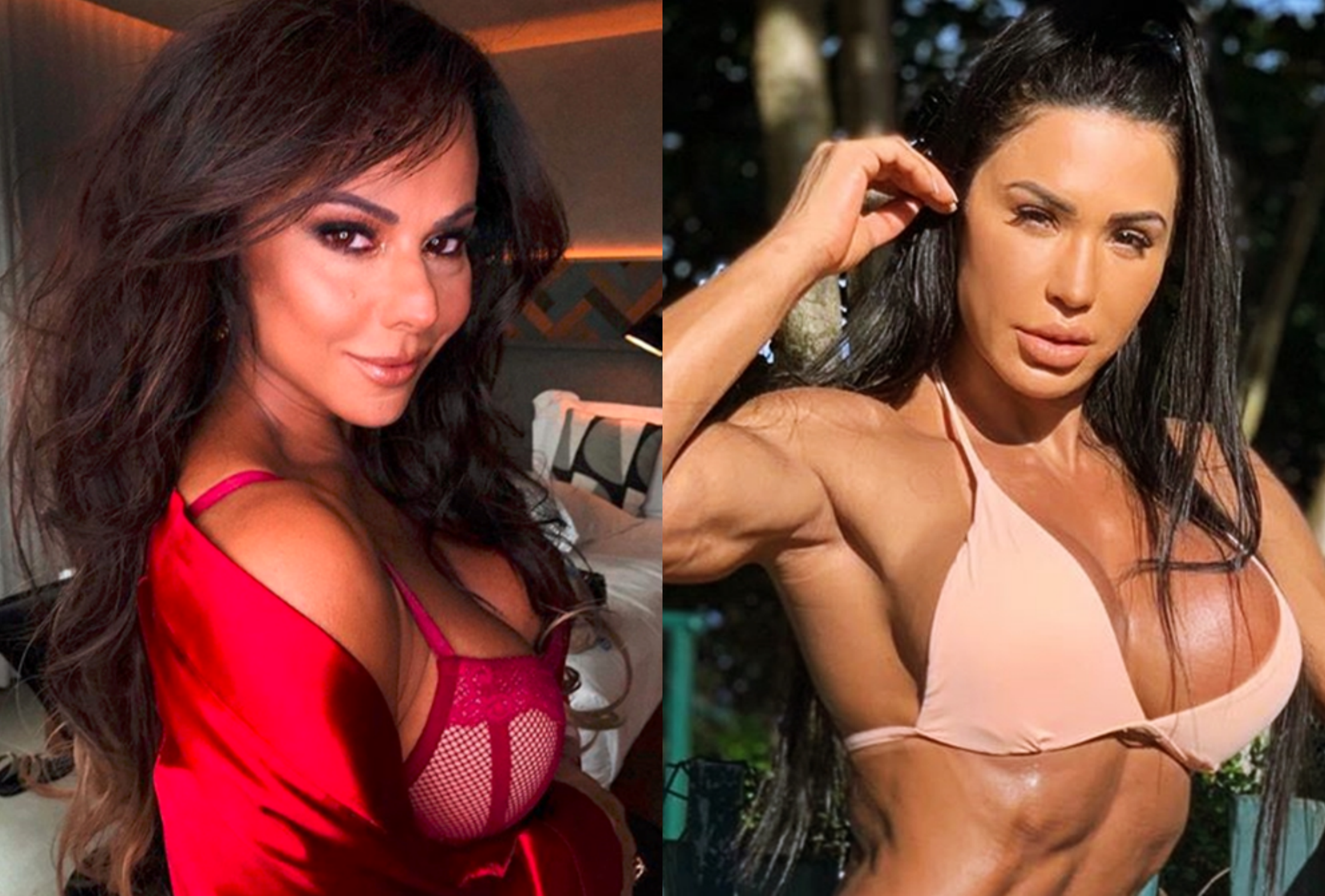 A atriz da Globo, Viviane Araújo acabou tendo o seu nome metido em outra polêmica com a mulher de Belo, Gracyanne Barbosa (Foto: Montagem TV Foco)