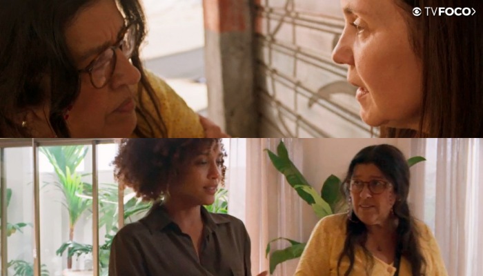 Lurdes encontra Thelma e Vitória logo no primeiro capítulo de Amor de Mãe