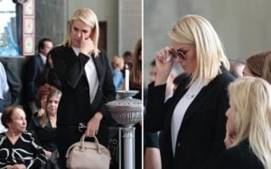 Ana Hickmann fica muito emocionada durante despedida de Gugu (Foto: Rafael Cusato/ Ed. Globo)