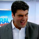 O jornalista André Azeredo reapareceu na Record neste sábado (Foto: Reprodução)