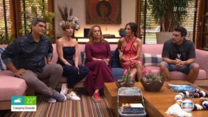 Zeca Camargo, Ana Furtado, Cissa Guimarães, Patricia Poeta e André Marques abalados no É de Casa com a morte de Gugu (Foto: Reprodução)