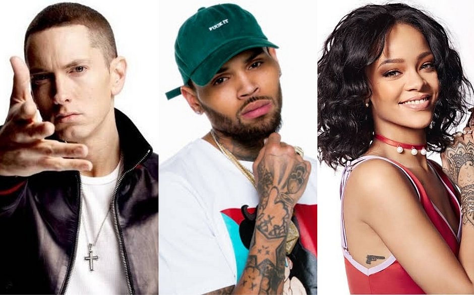Eminem faz ameaça contra Rihanna e diz estar do lado de Chris Brown (Foto: Reprodução)