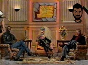 Jorge Lafond, lke Maravilha e Carlos Alberto de Nóbrega no programa de estreia de Elke - Foto: reprodução YouTube