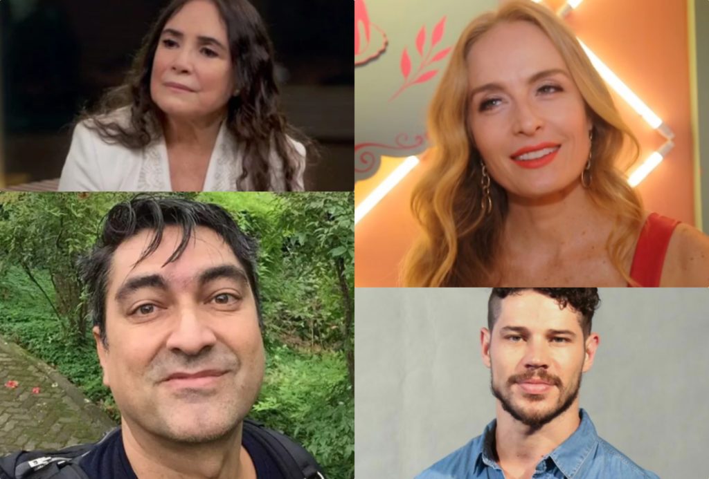 Angélica, José Loreto, Regina Duarte e Zeca Camargo estariam em lista da Globo (Foto montagem: TV Foco)