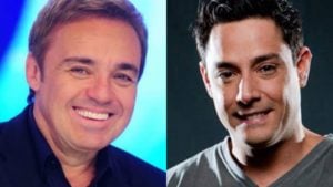 O cantor Vavá do Karametade revelou que era confundido como namorado do apresentador Gugu nos anos 90 (Montagem: TV Foco)