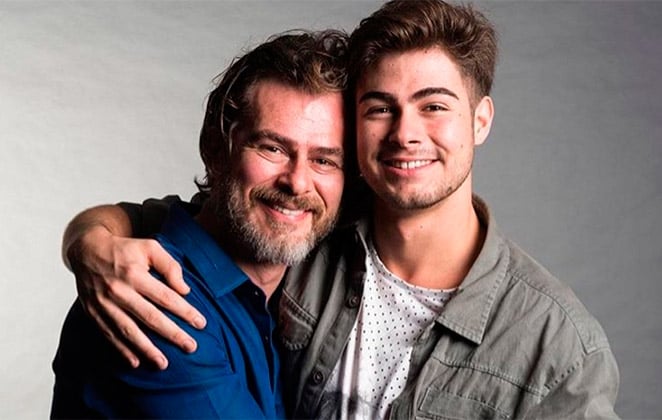 João Vitti e o filho, Rafael Vitti (Foto: Reprodução / Globo)