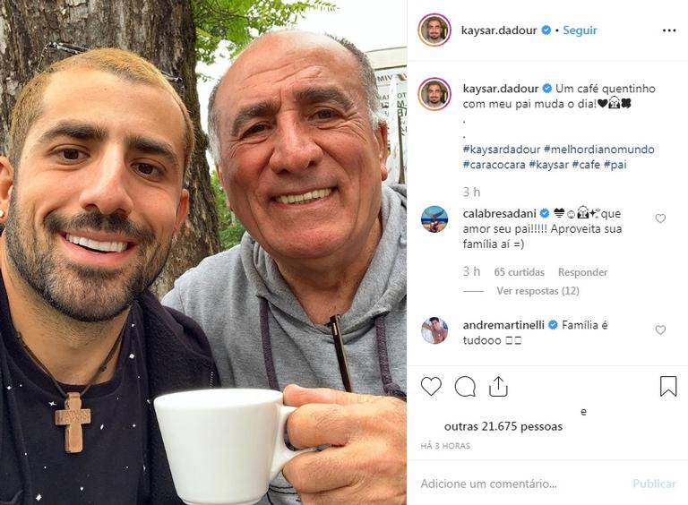 Kaysar posa com o pai e semelhança impressiona Reprodução/Instagram
