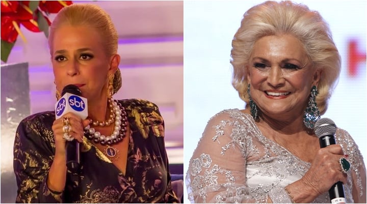 Andrea Beltrão interpreta Hebe Camargo. (Foto: Montagem/Divulgação)