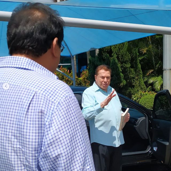 Geraldo Luís e Silvio Santos se encontraram neste sábado (23 no SBT (Foto: Reprodução) Geraldo Luís e Silvio Santos se encontraram neste sábado (23 no SBT (Foto: Reprodução)