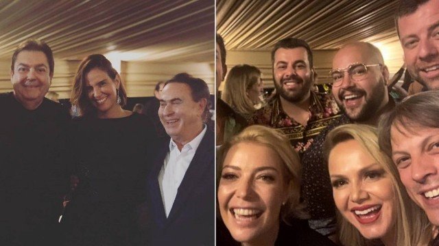 Faustão recebe Eliana, Amaury Jr. e bailarinas para festejar 17 anos de casado Foto: Reprodução/Instagram